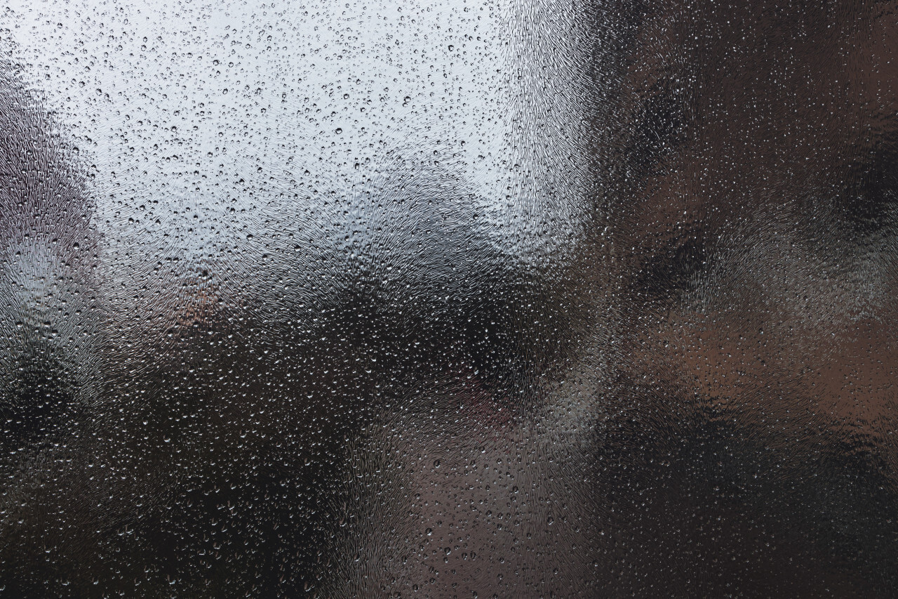 Lots of raindrops on a window background