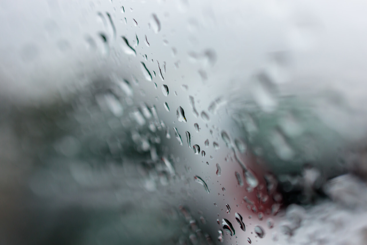 Raindrops on a car window background