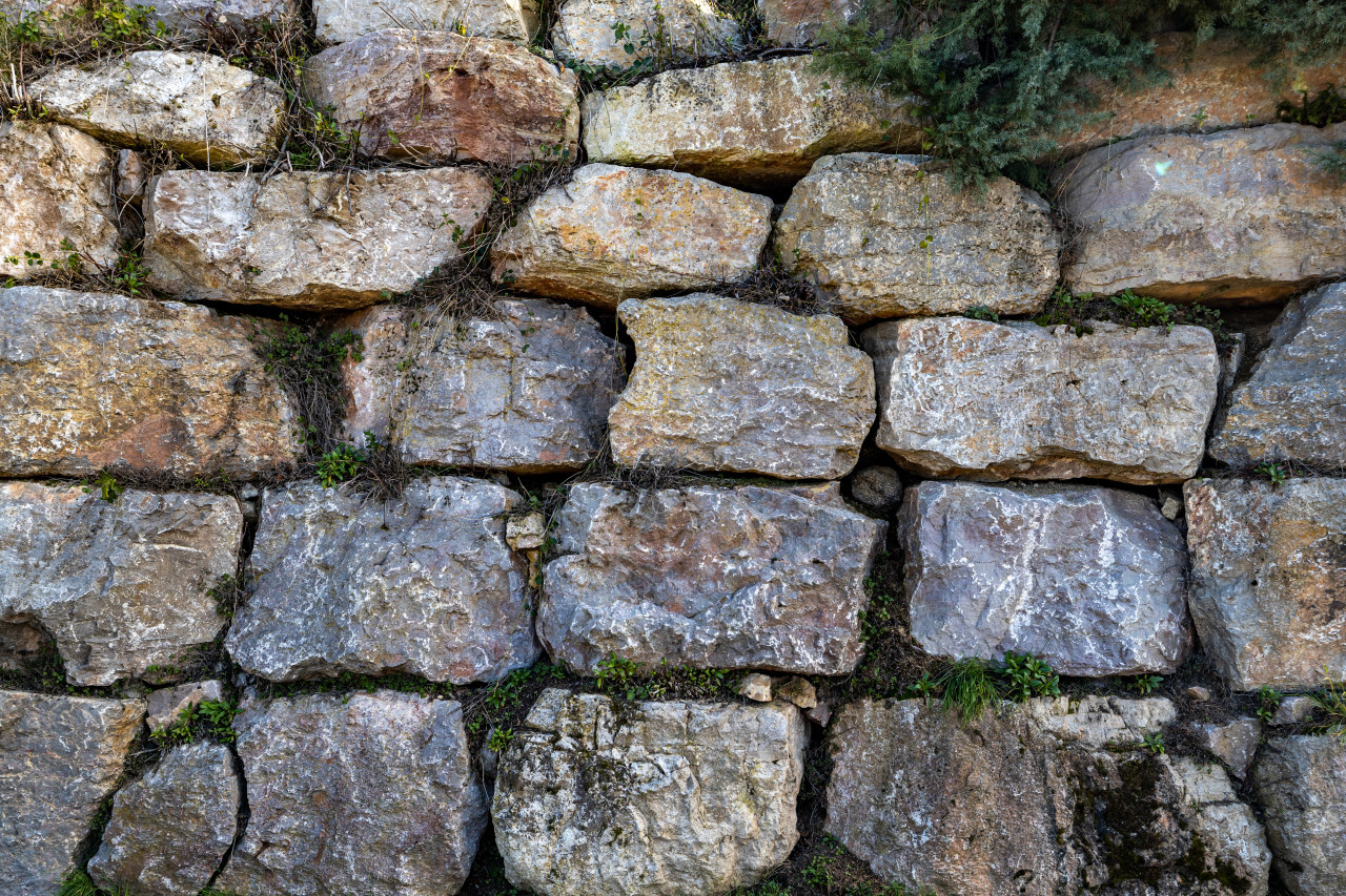 old grunge stone wall background