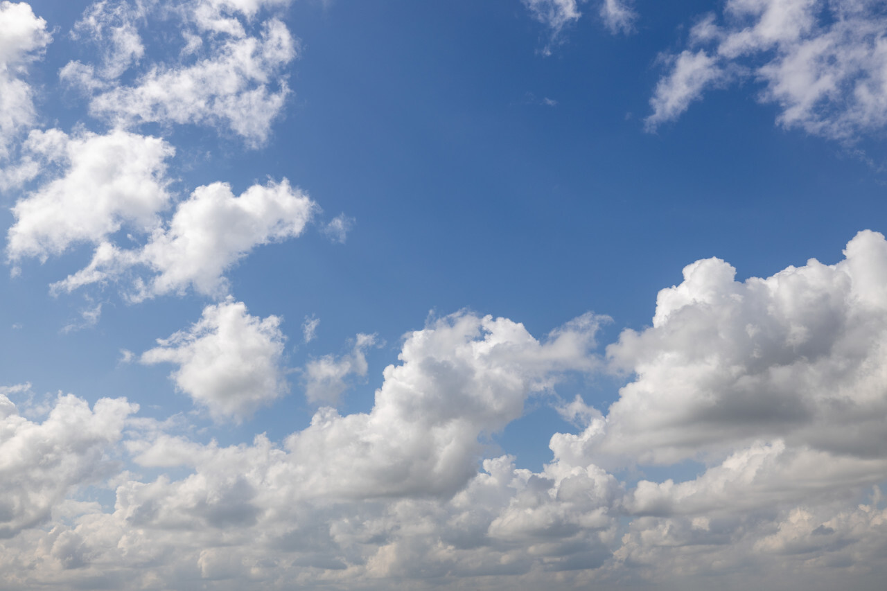 beautiful clouds on blue sky