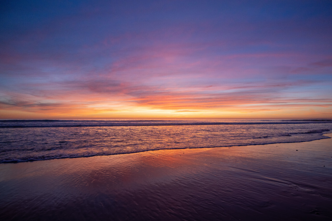 Portugal Algarve romantic beach at sunset