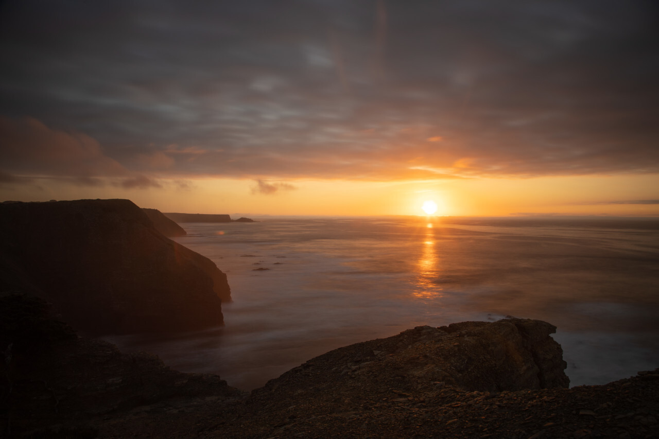 Praia de monte clerigo Sunset in Portugal