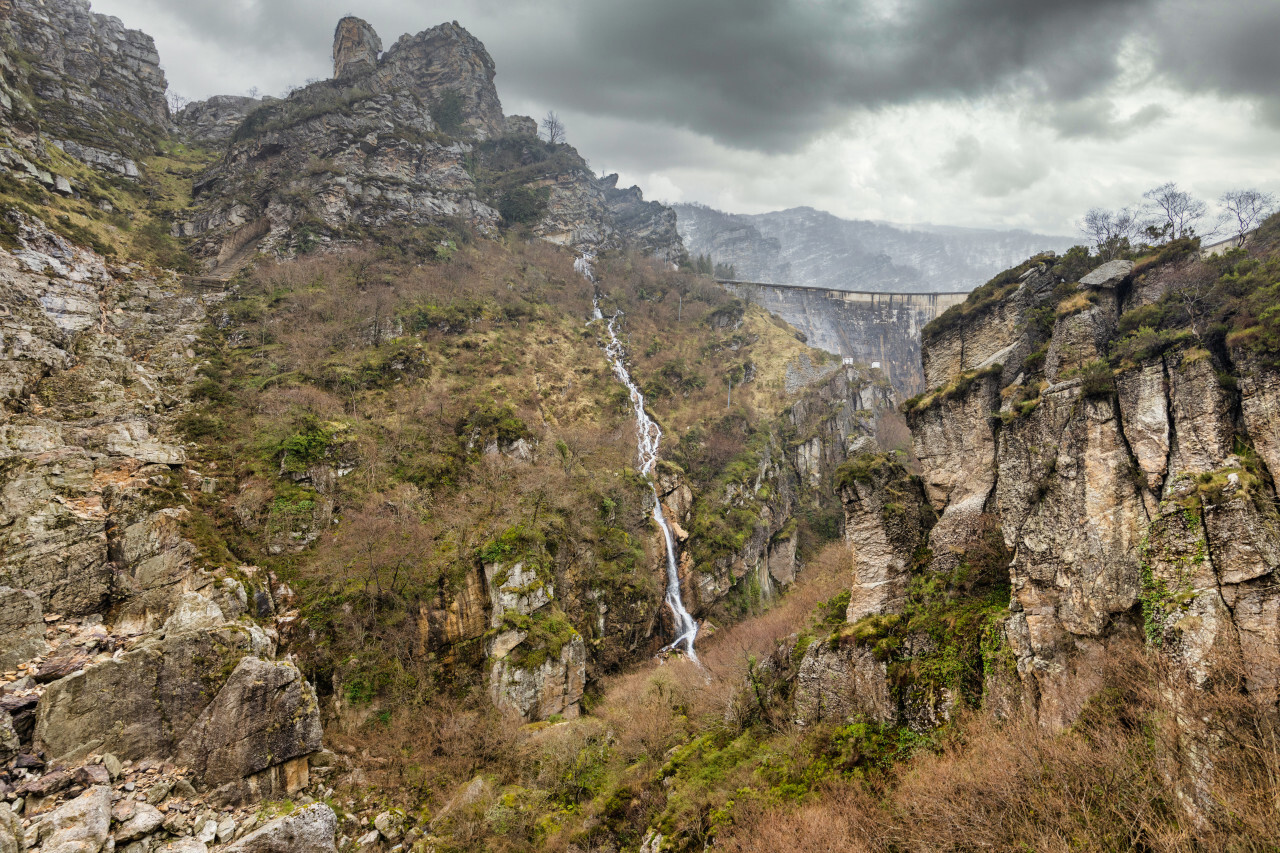 San Martin de Quevedo Landscape with waterfall