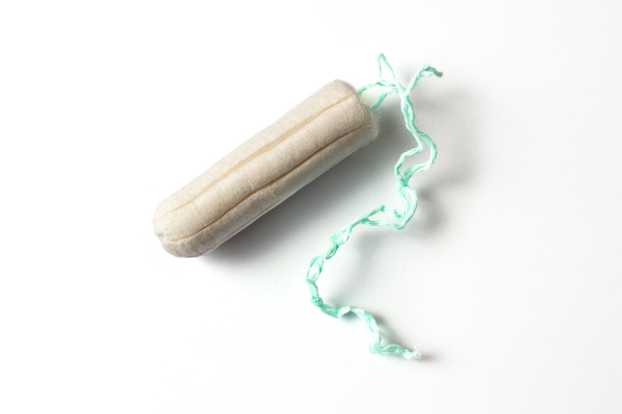 Tampon white background