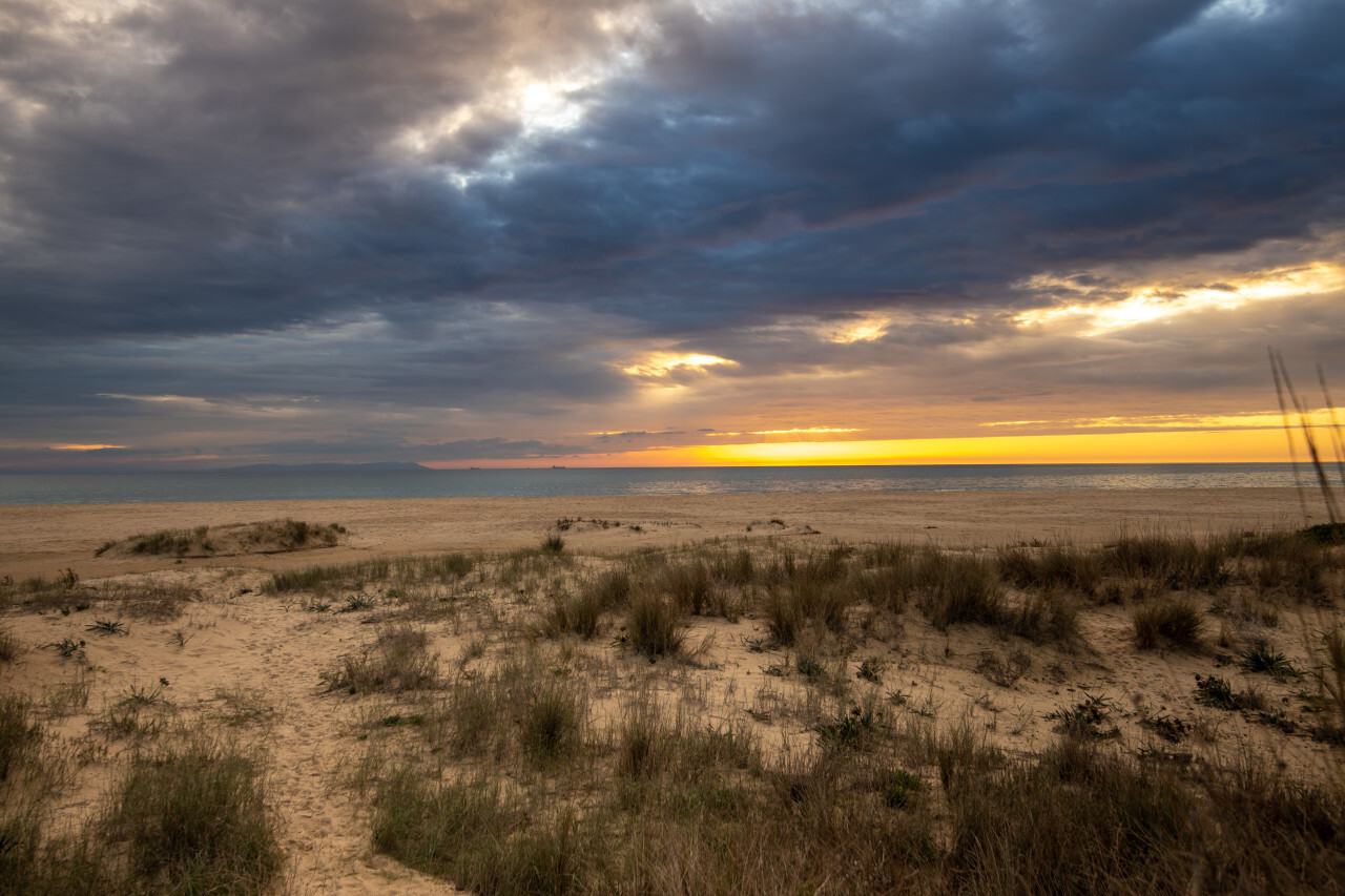 Sunset Beach Panorama Spain