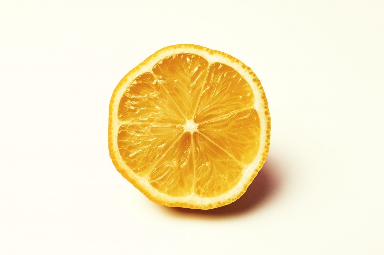 lemon slice white background