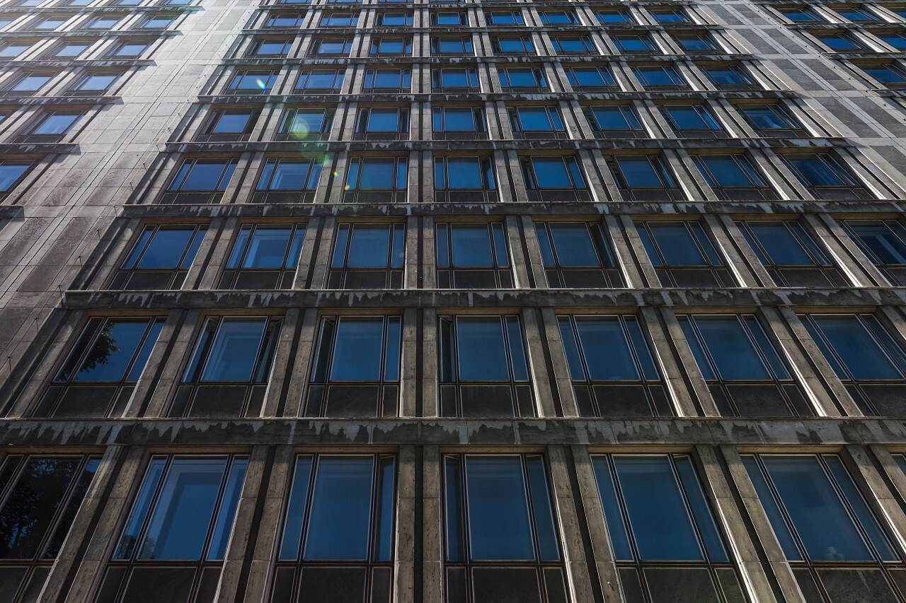 dirty skyscraper windows
