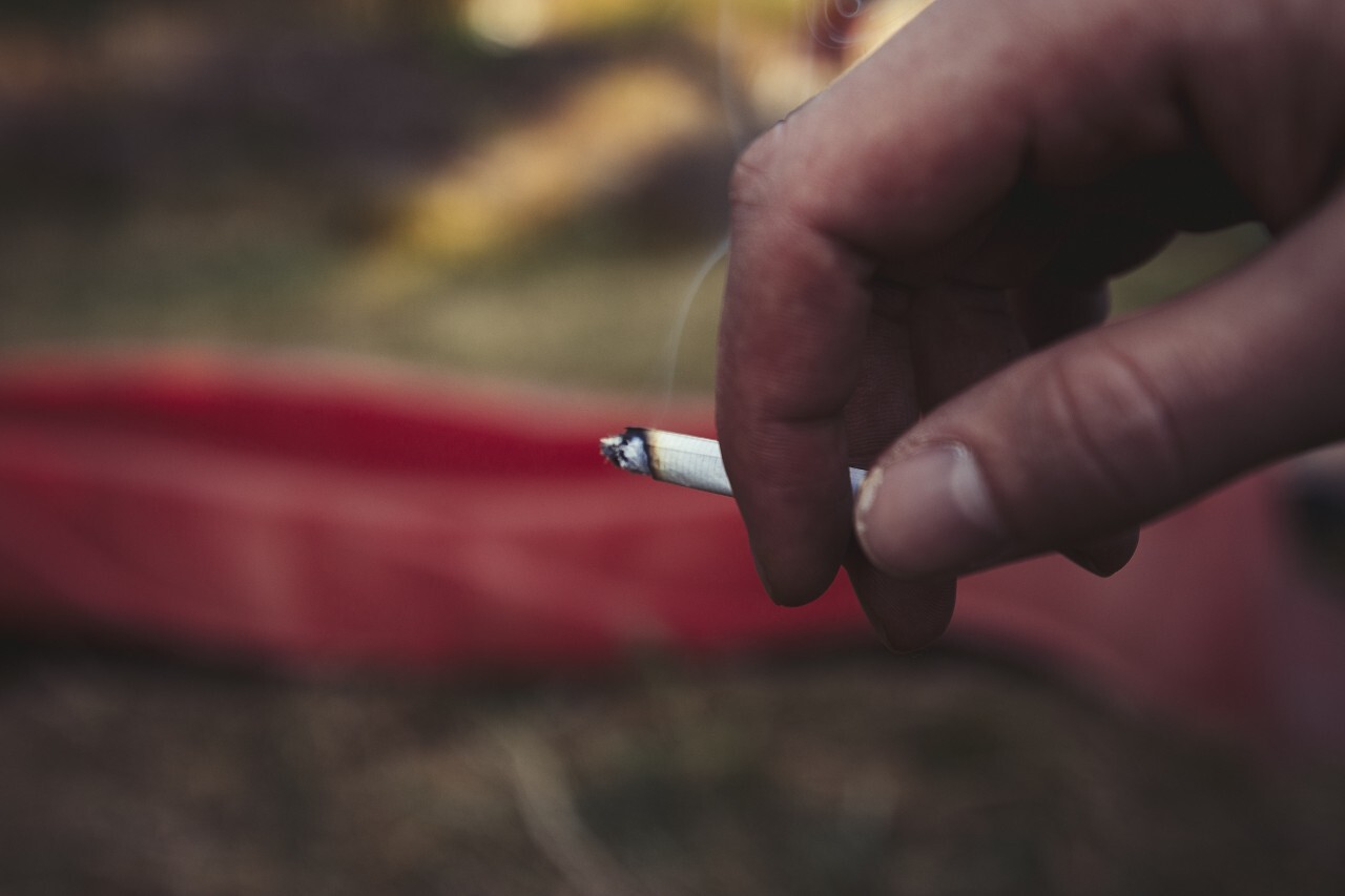 cigarette in hand