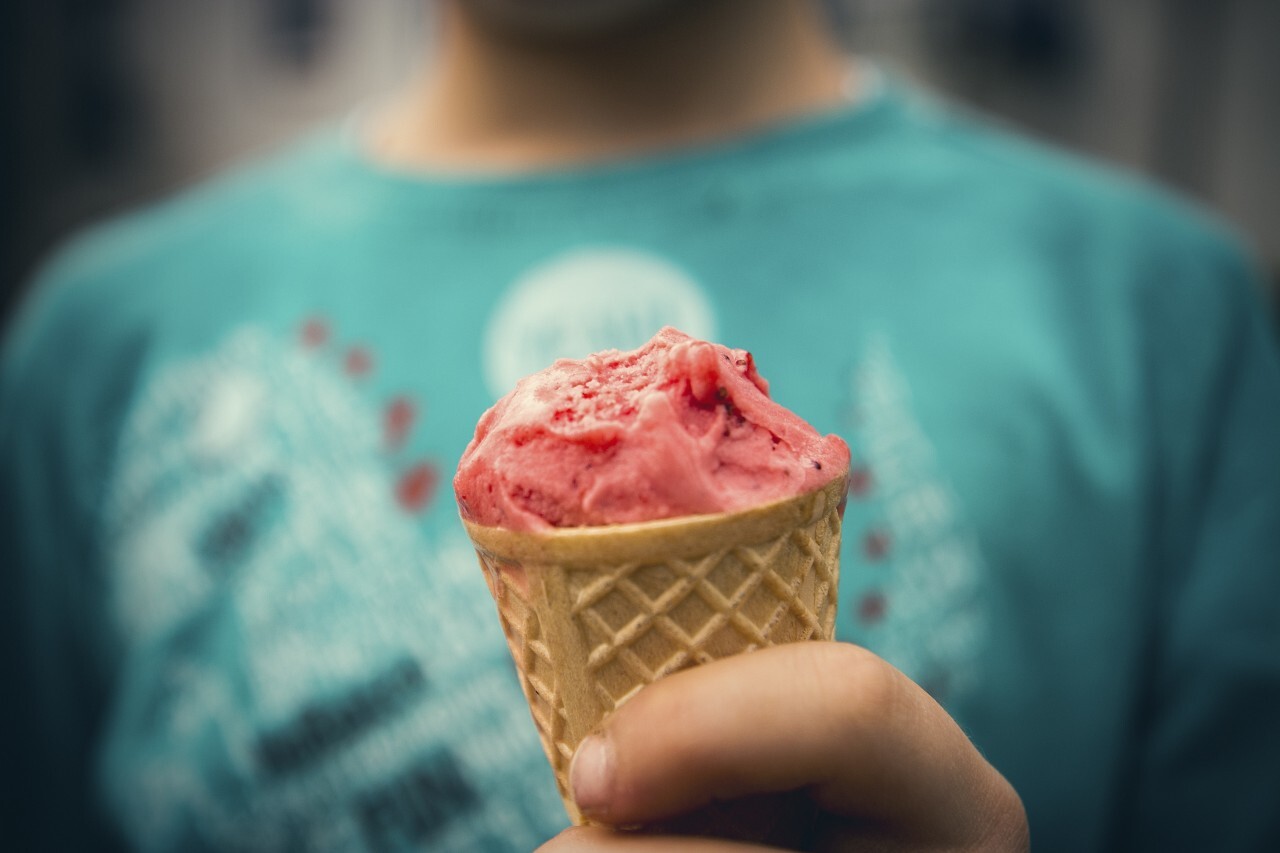 child with icecream