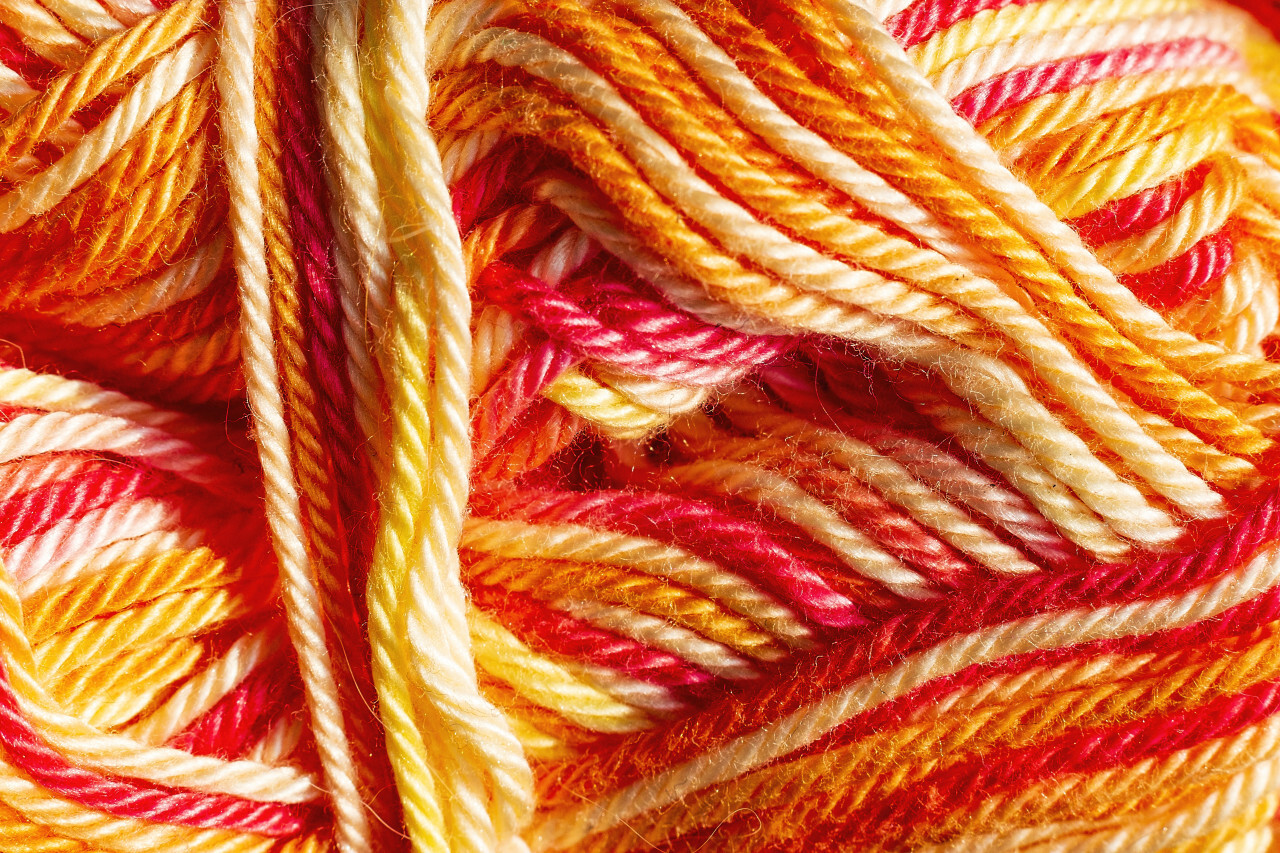 yellow and red tones wool background