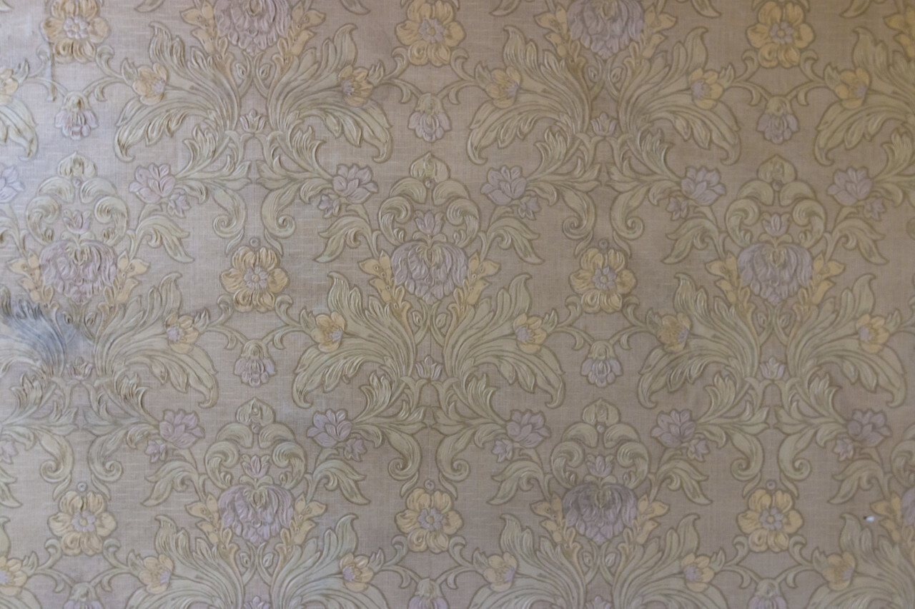 old yellowed vintage wallpaper texture