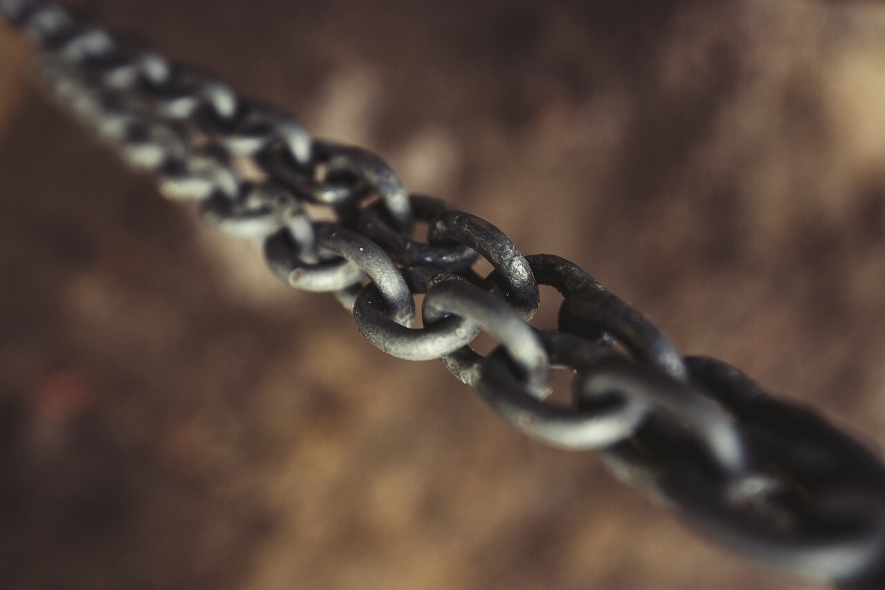 silver iron chains