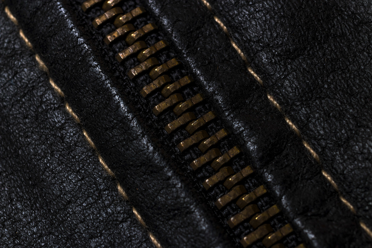 zipper black leather texture background