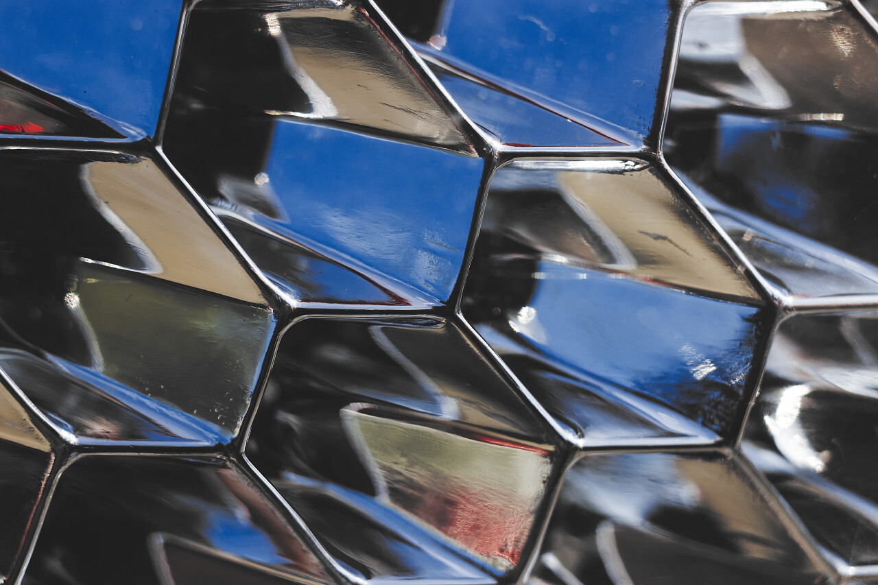 macro shot of car headlight