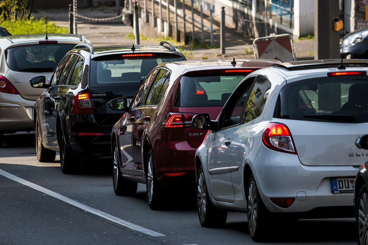 rush hour on german streets