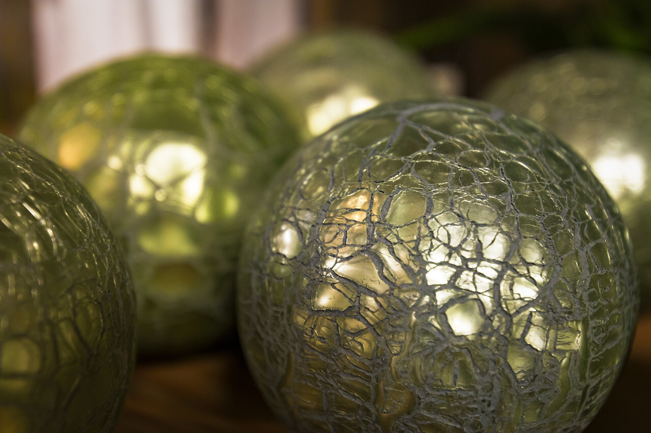 green decoration balls