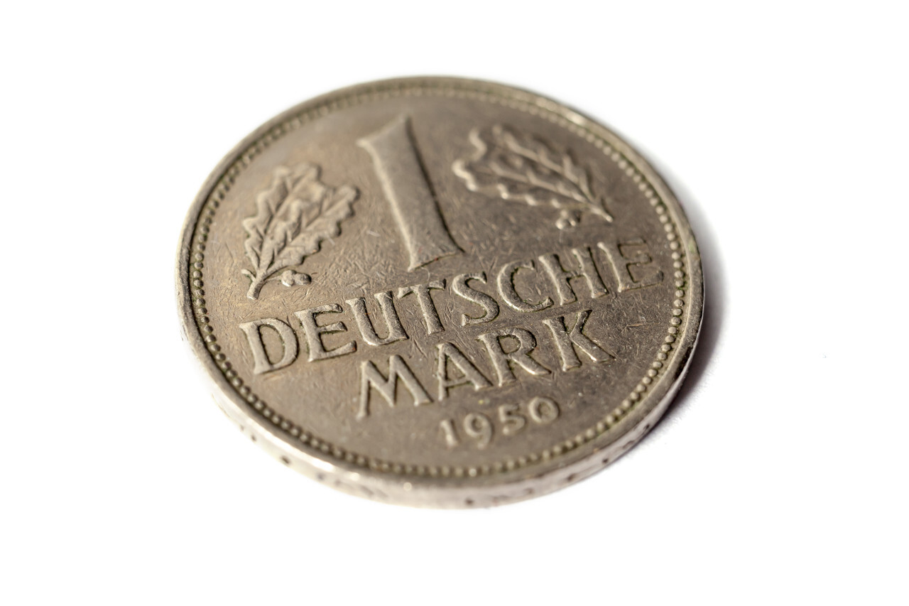 1 Deutsche Mark isolated on white background