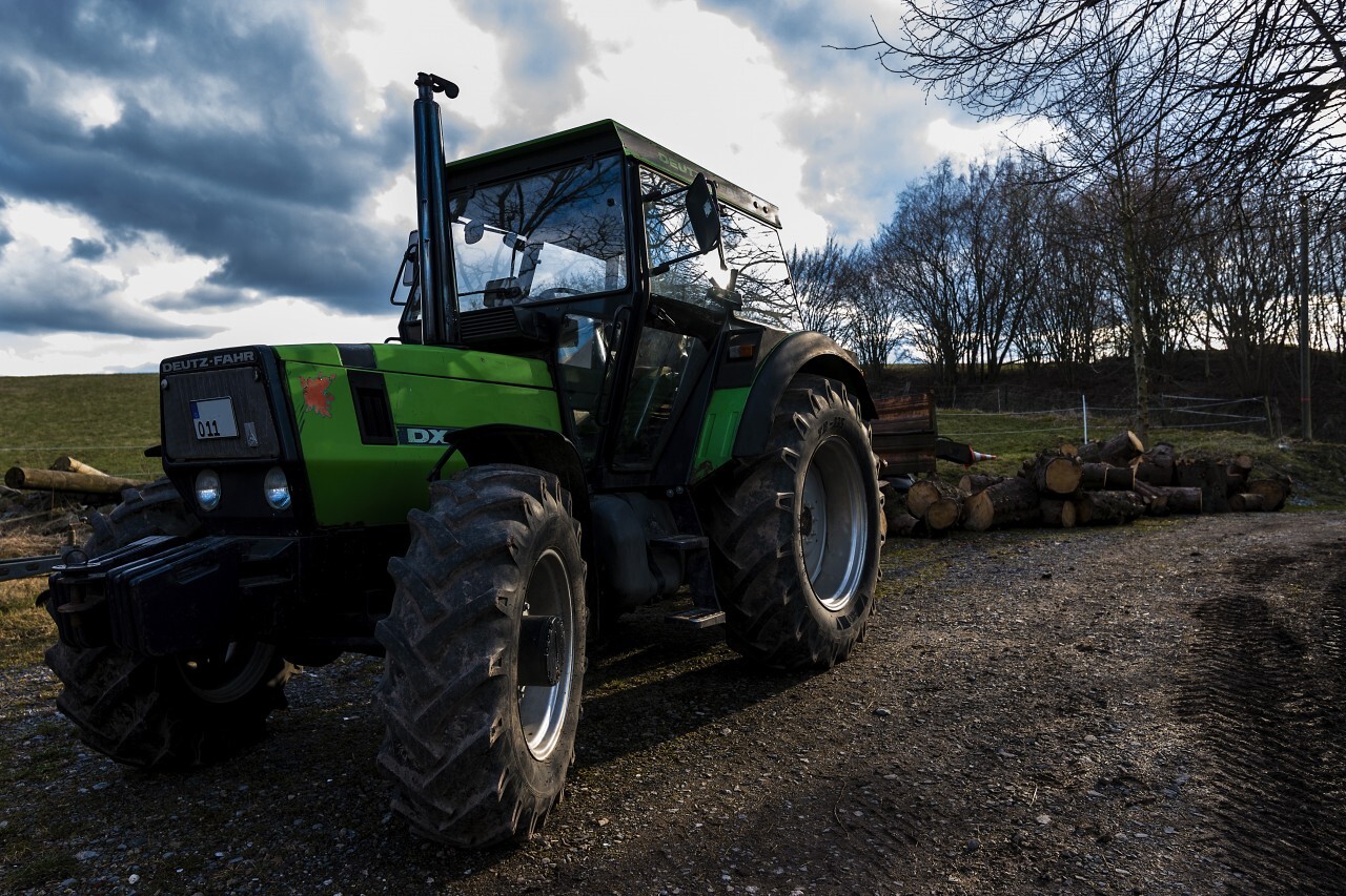 green tractor