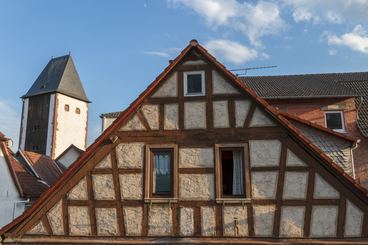 old german timbered house in gelnhausen