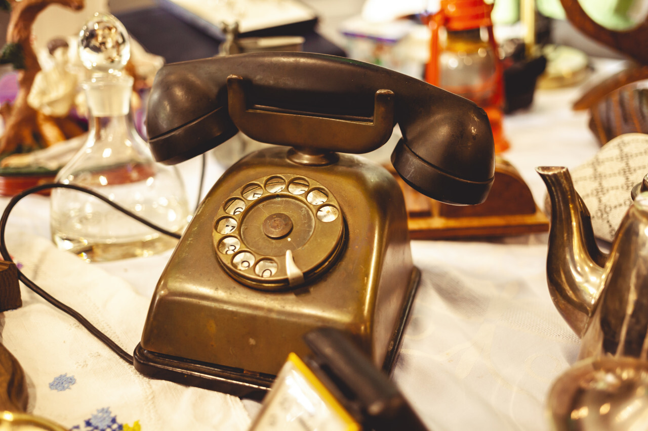 vintage rotary dial telephone