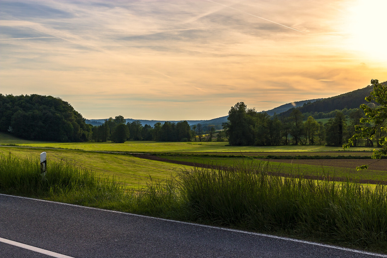 german country road landscape - autobahn