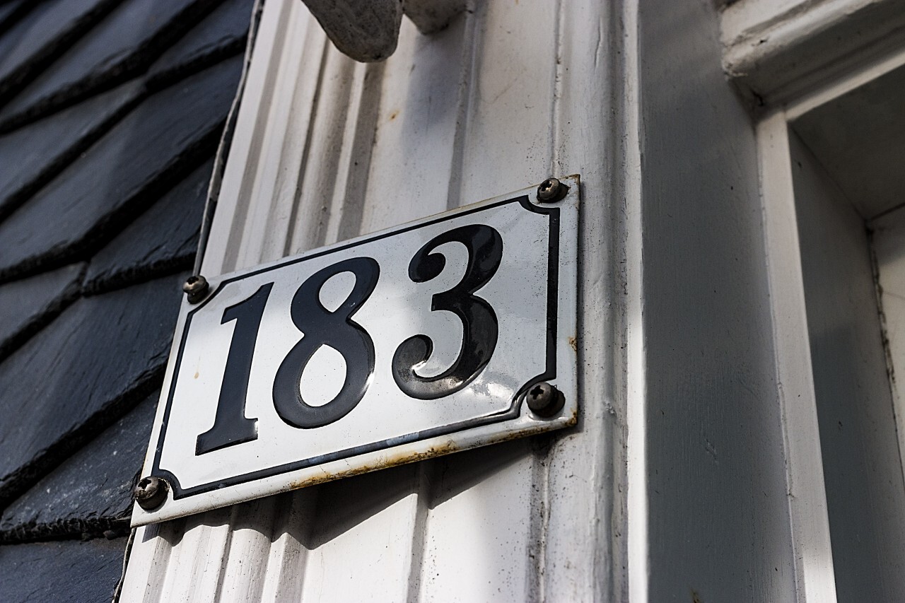 House number 183 - One hundred and eighty-three