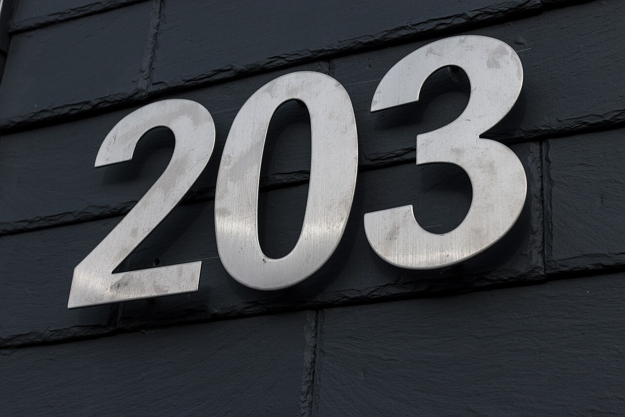 house number 203