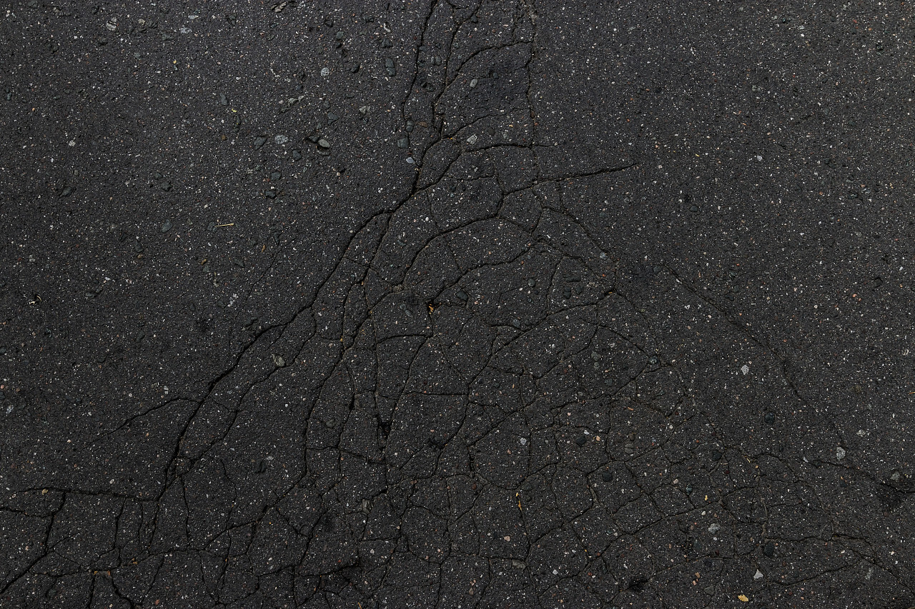 asphalt texture with big cracks