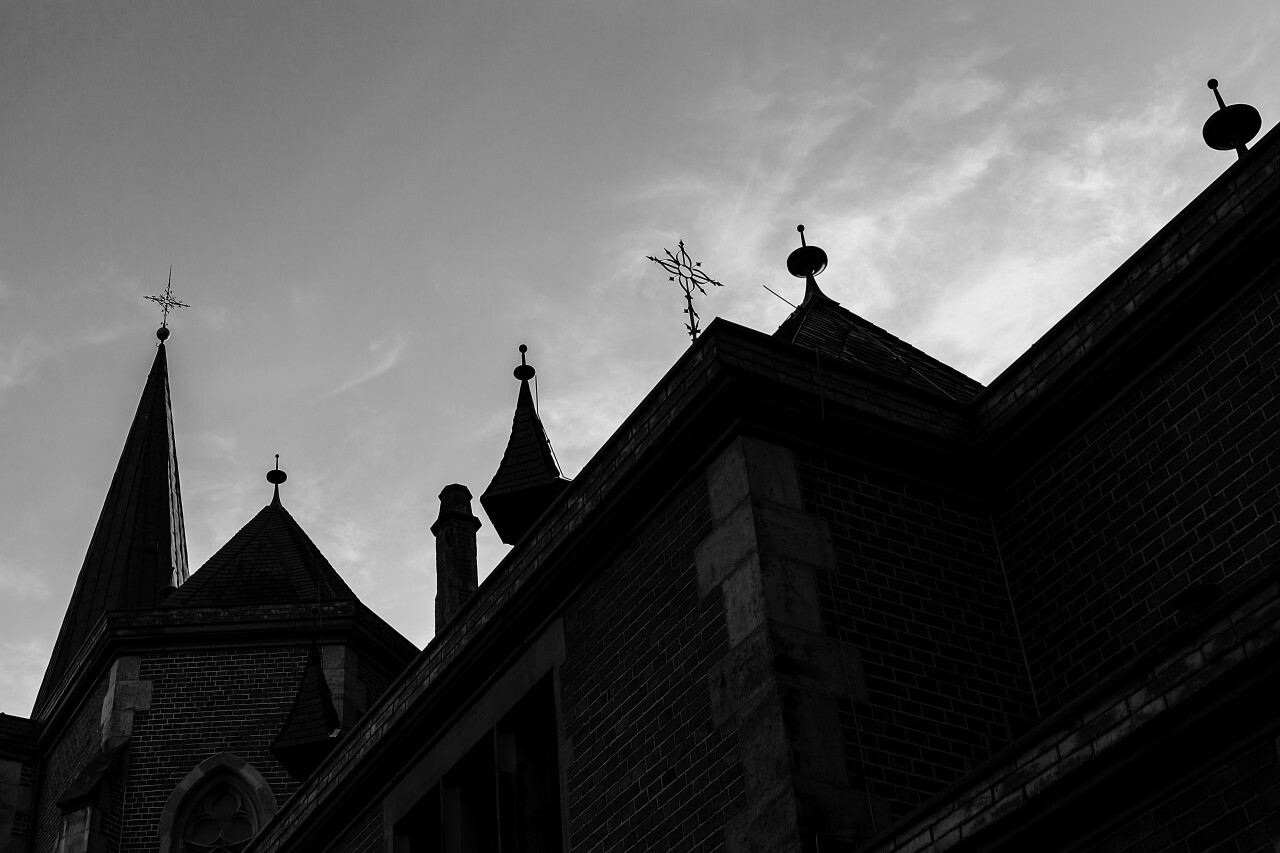 st josephs church wuppertal elberfeld black and white