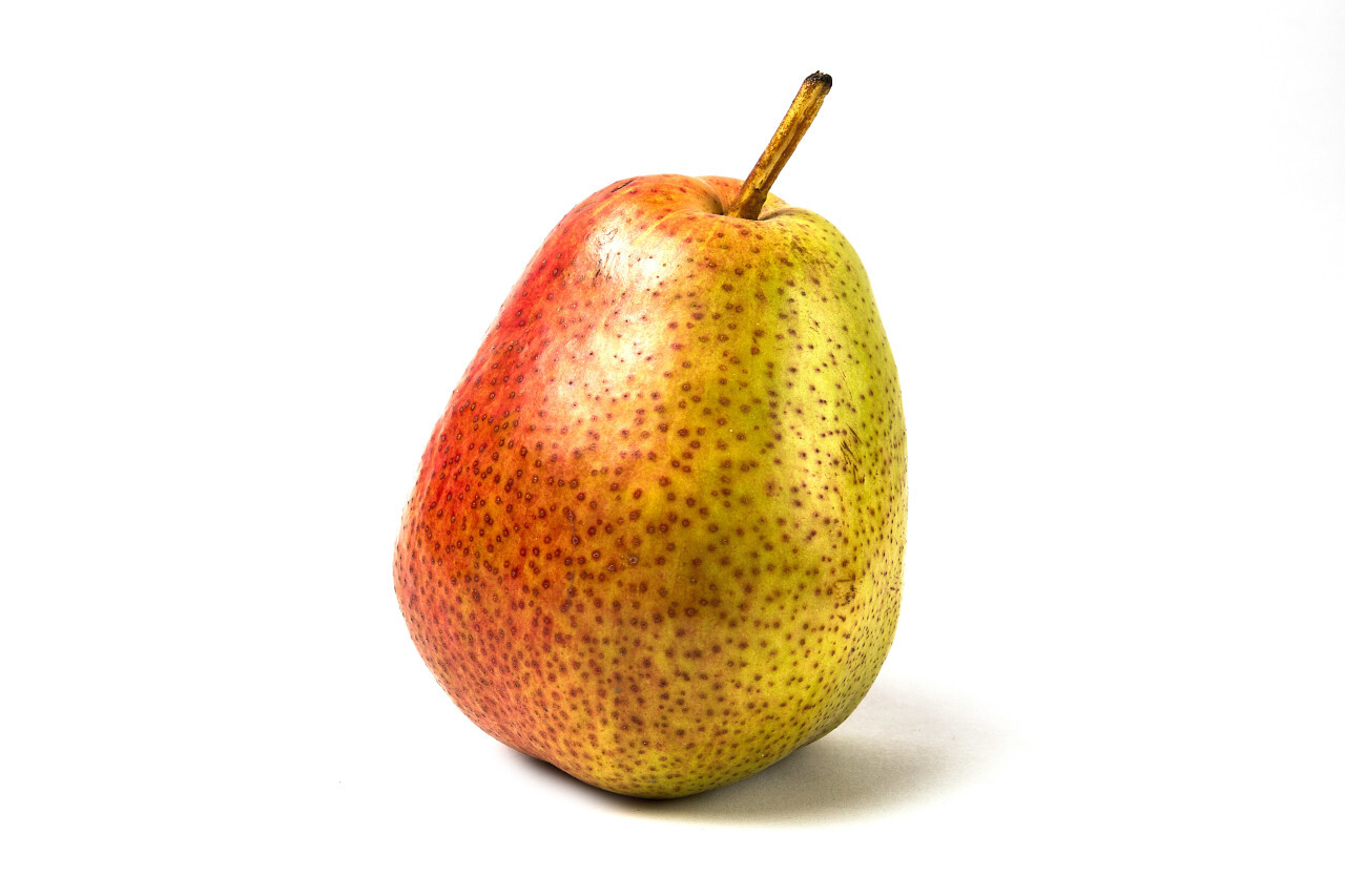 pretty pear white background