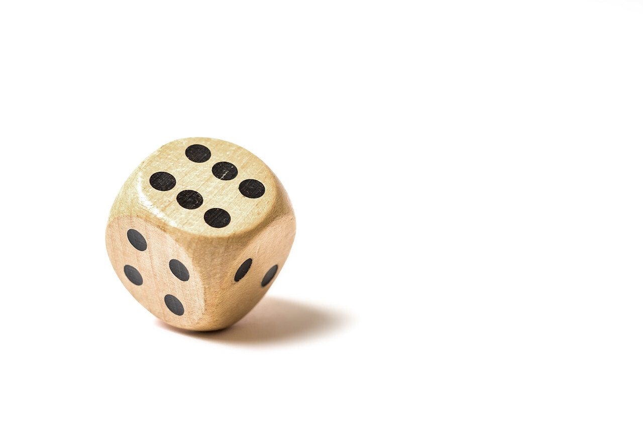 big dice white background