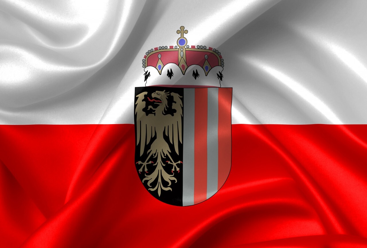 flag of upper austria country symbol illustration