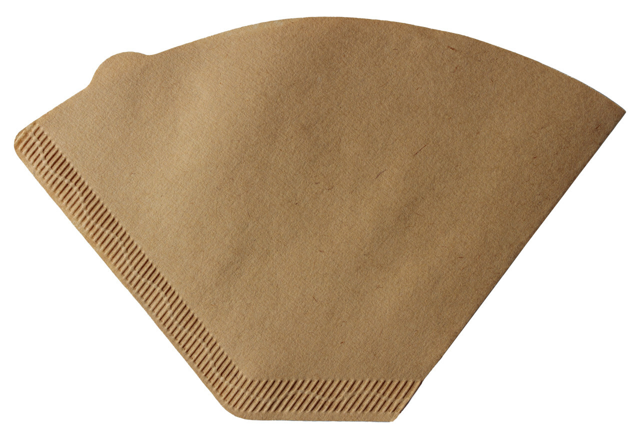 Coffee filter white background