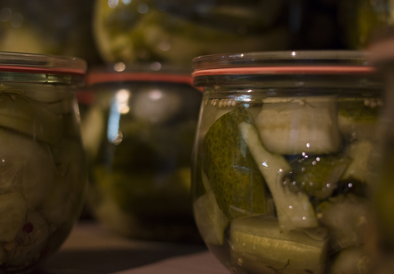 pickled sour cucumbers