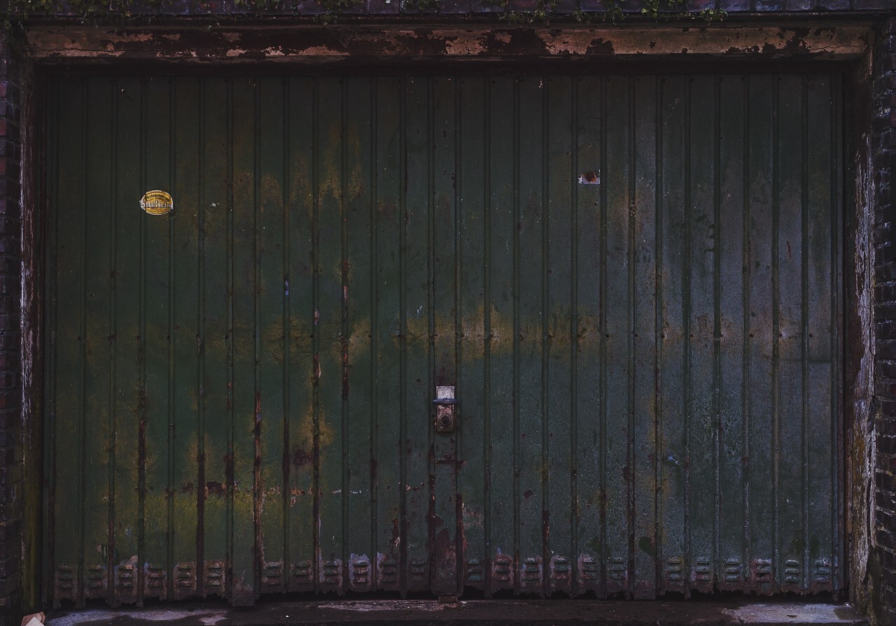 rusty garage door
