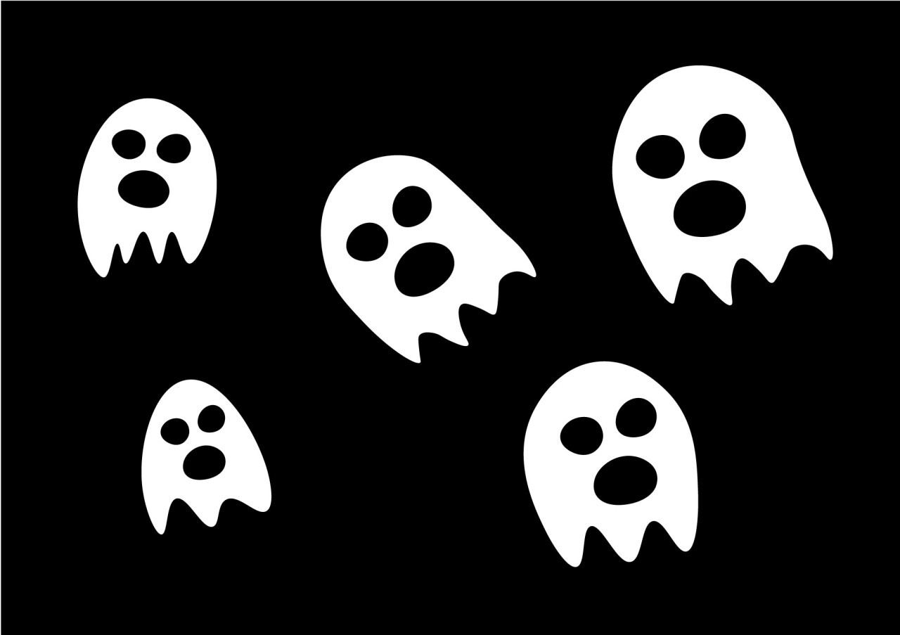 free simple ghosts vector for halloween