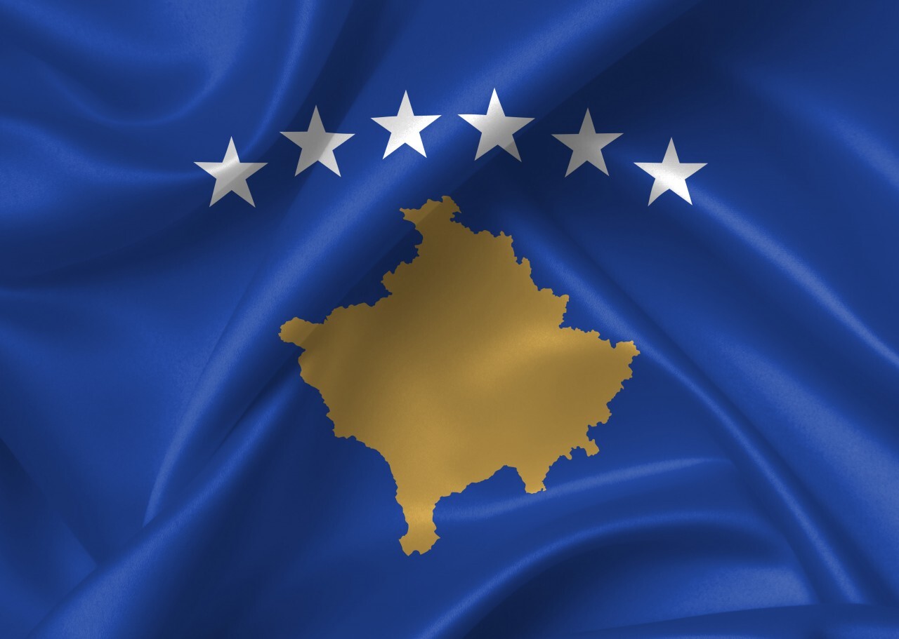 Premium Photo  National flag of kosovo background with flag of kosovo