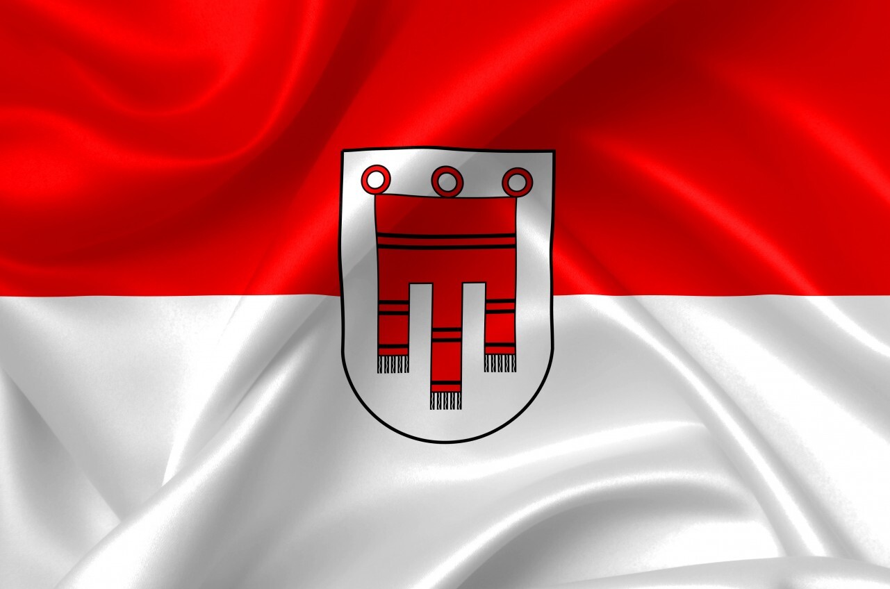 flag of vorarlberg country symbol illustration