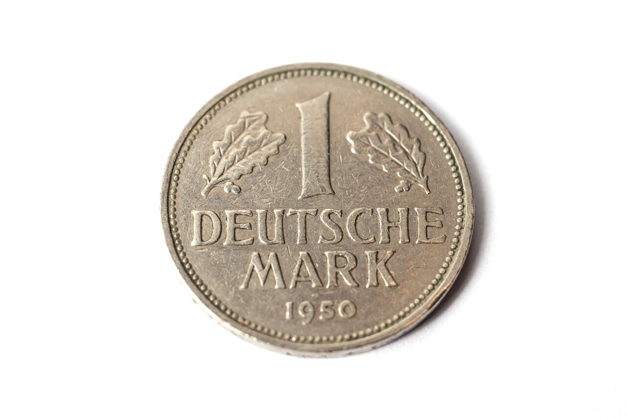 1 Deutsche Mark isolated on white background