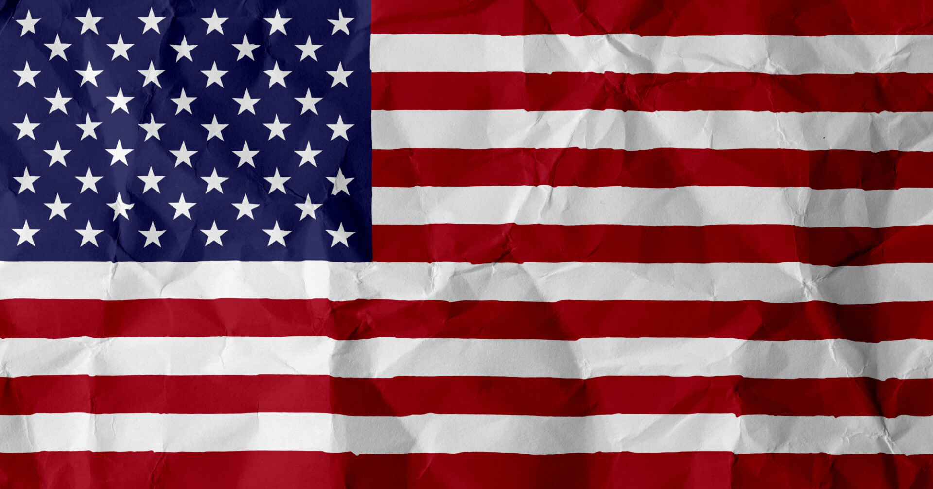 usa crumpled flag