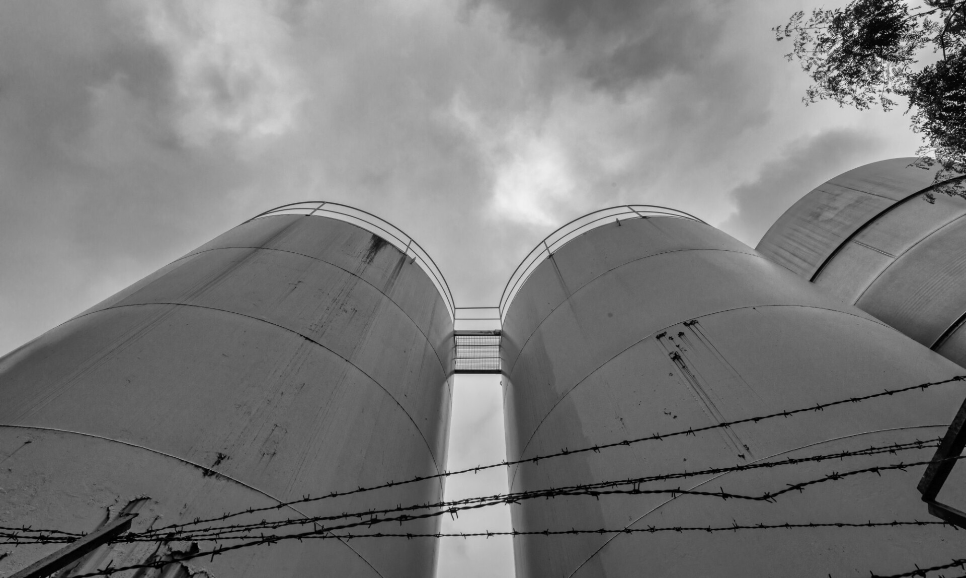 Silos of a factory