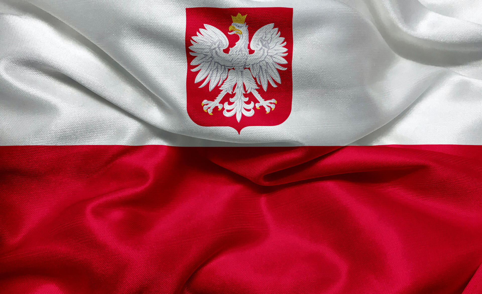 State flag of Poland with Coat of Arms