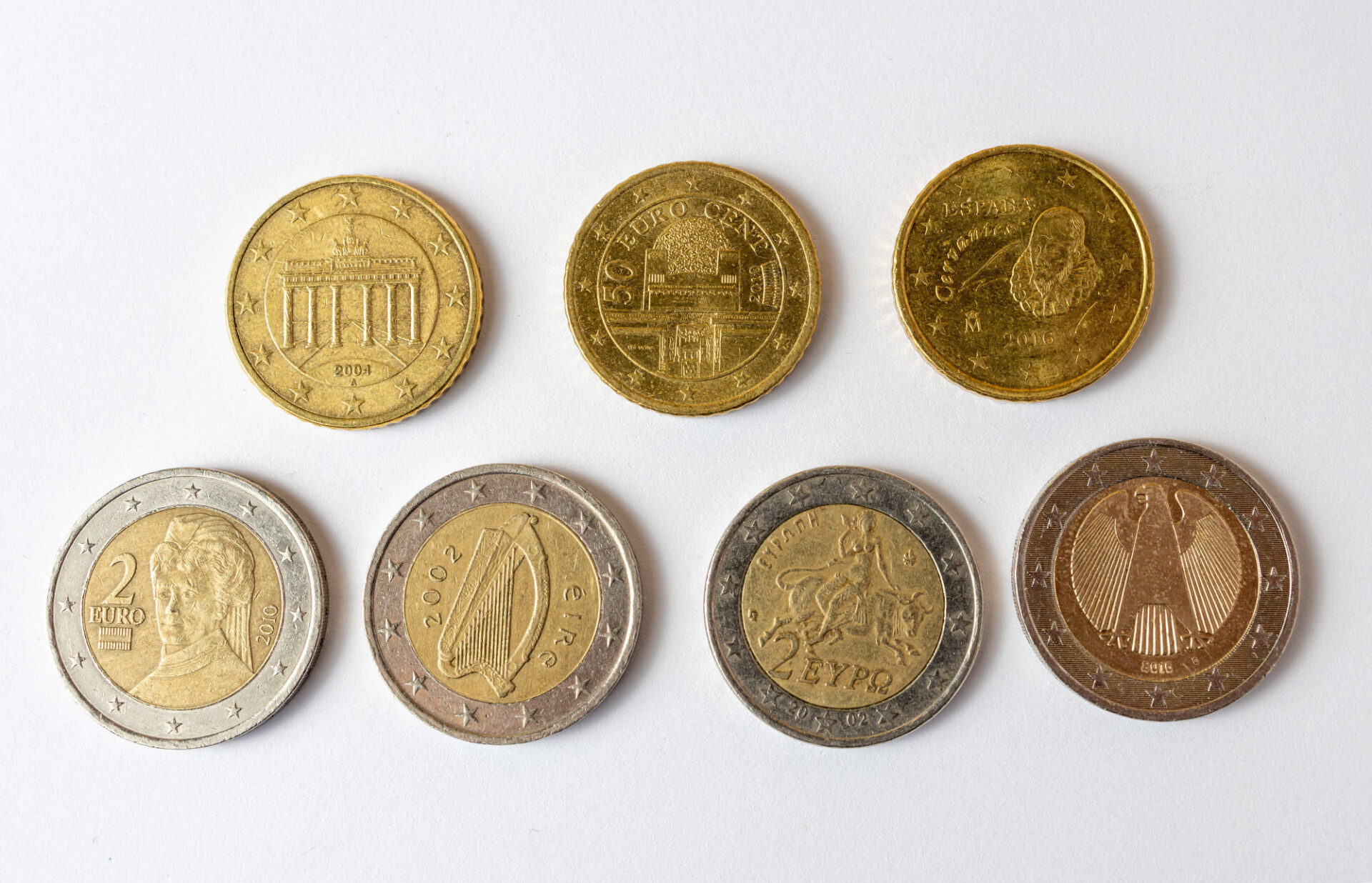 Euro coins from different member states
