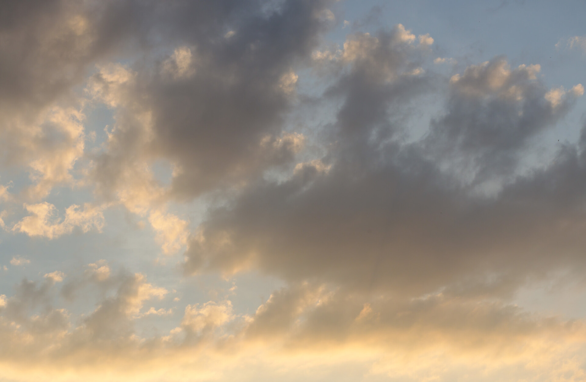 Beautiful morning sky with heavy clouds