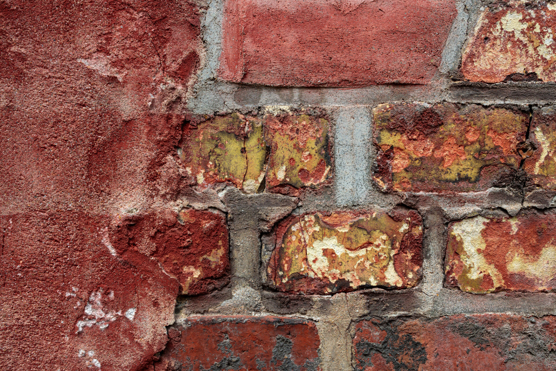 Red old grunge brick wall texture