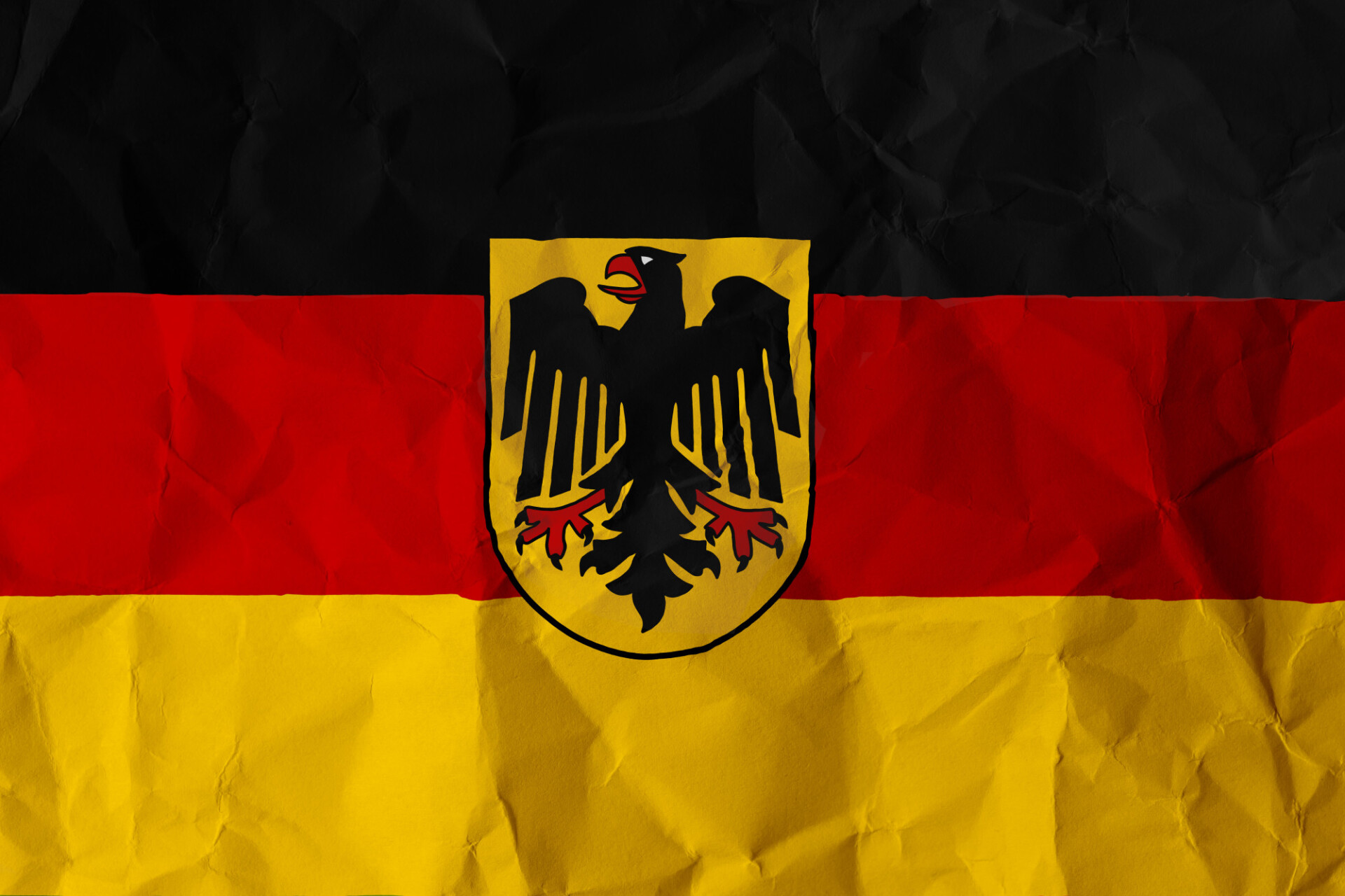 germany crumpled flag