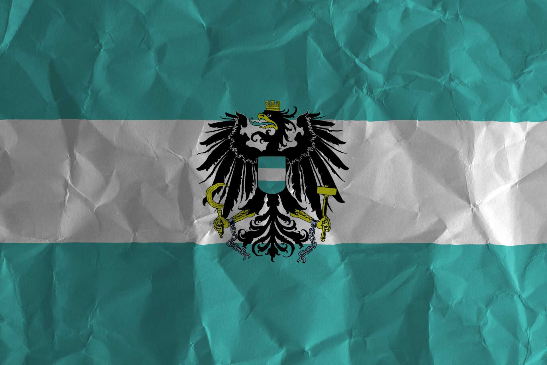 Turquoise Austria flag