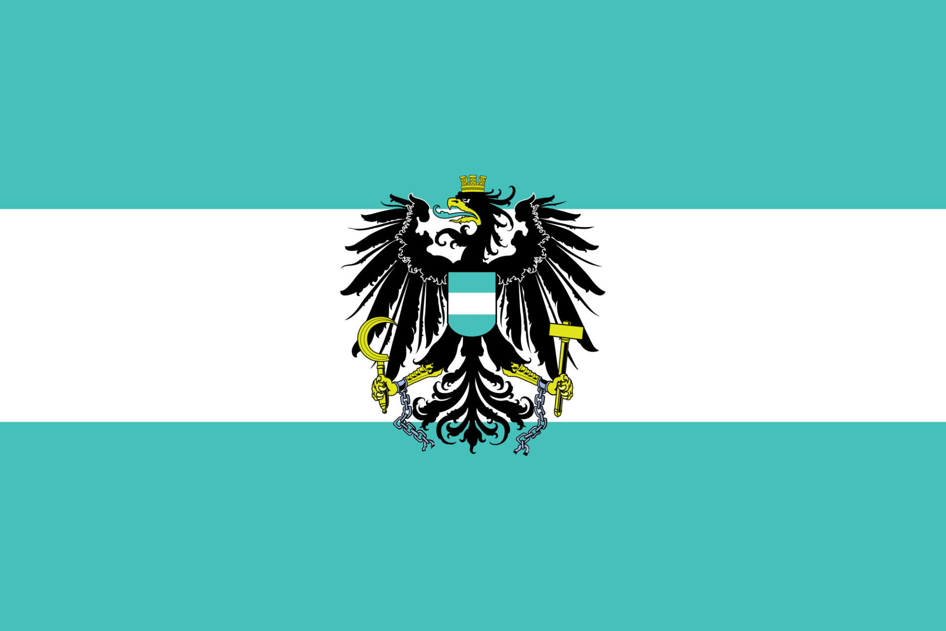 Turquoise Austria flag - ÖVP