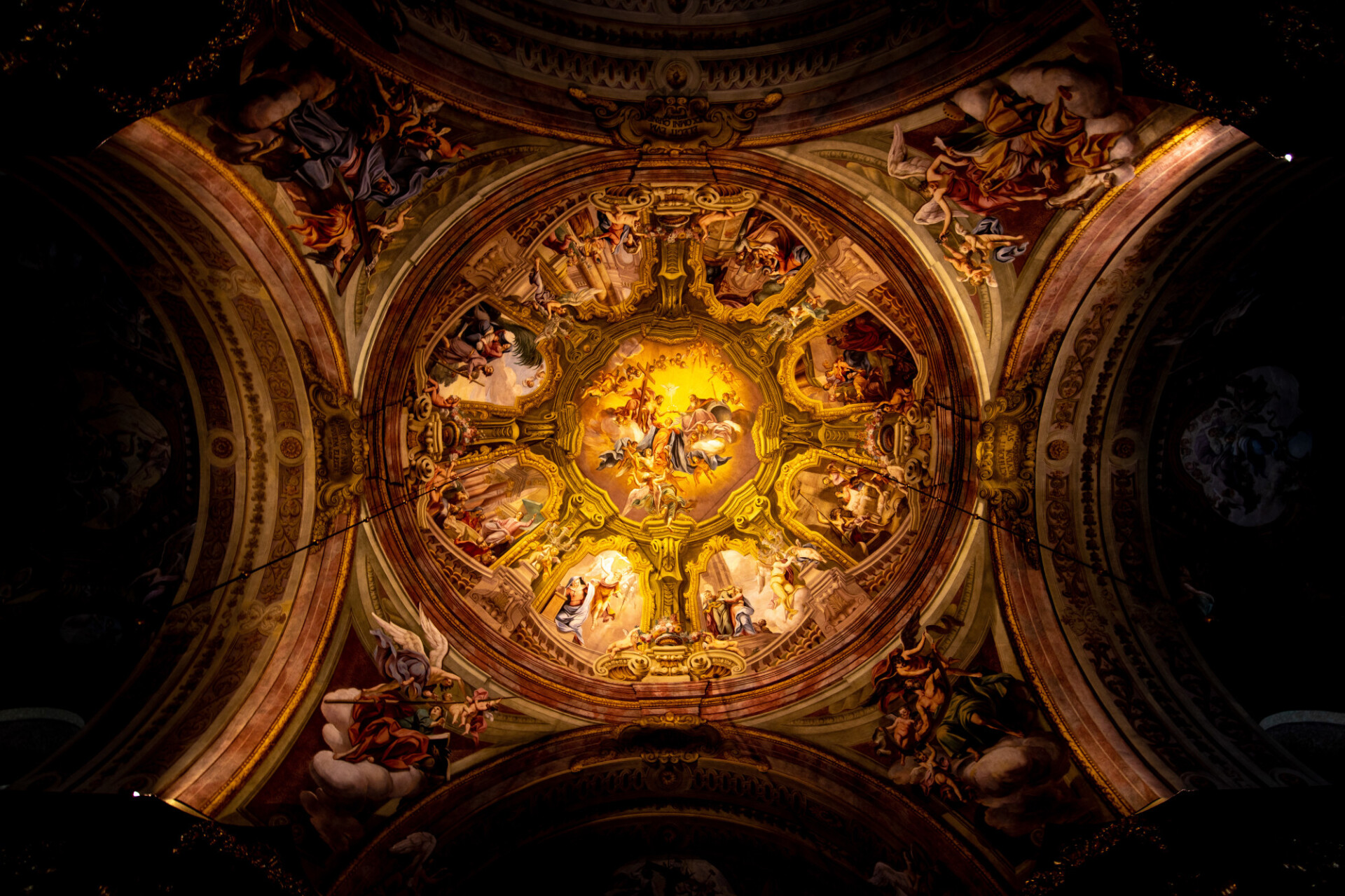 Ceiling painting in a church