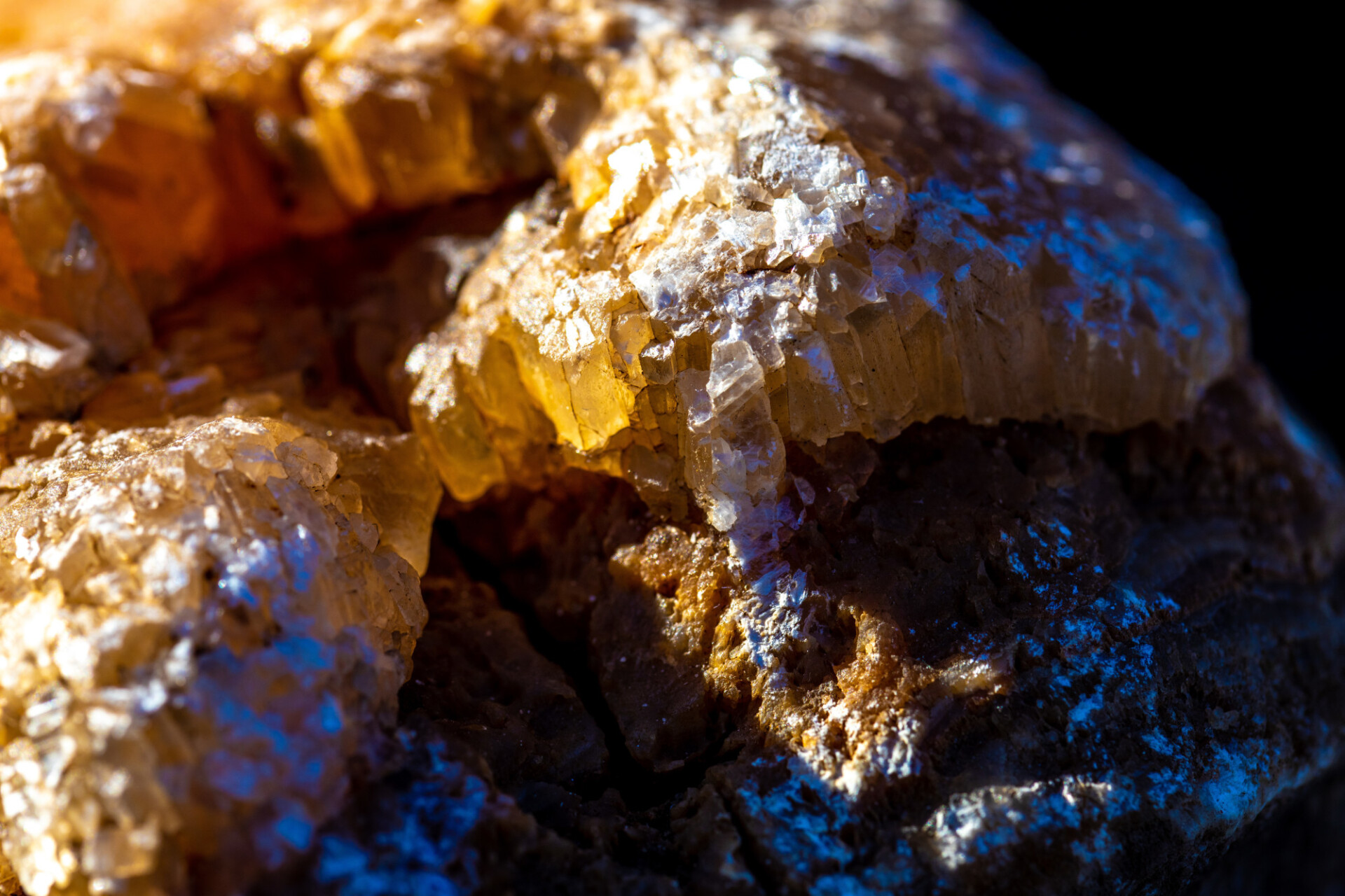 Salt crystals in a cave